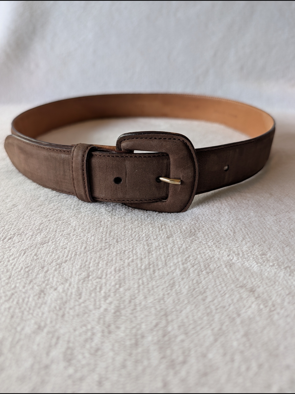 Giorgio Armani Suede Leather Belt - Picture 2 of 4